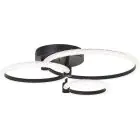 Brilliant Aydin Plafondlamp Aluminium Kunststof Mat Zwart Transparant 30W 4700lm - 830-870 CCT | Afstandsbediening Dimbaar